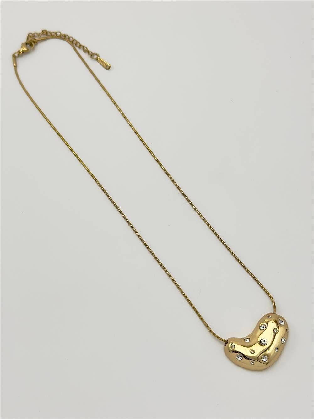 Kadın Çelik Gold Renk Kolye 45cm