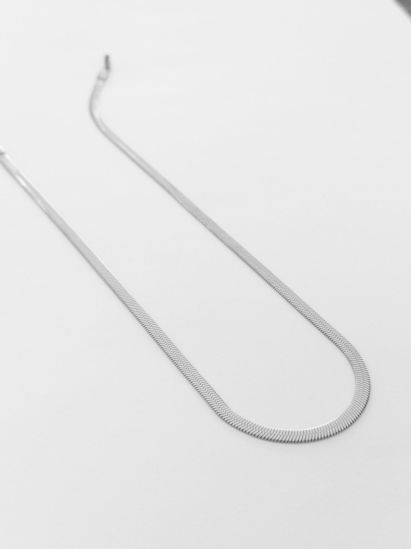 Çelik İtalyan Kolye 45 cm Silver Renk