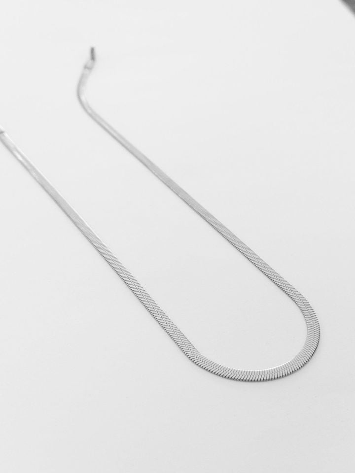 Çelik İtalyan Kolye 45 cm Silver Renk