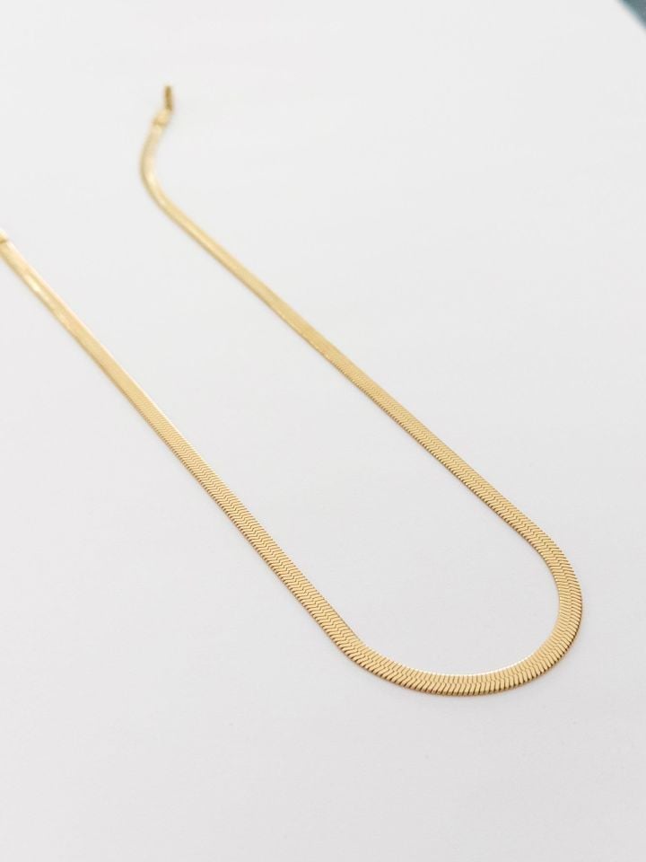 Çelik İtalyan Kolye 45 cm Gold Renk