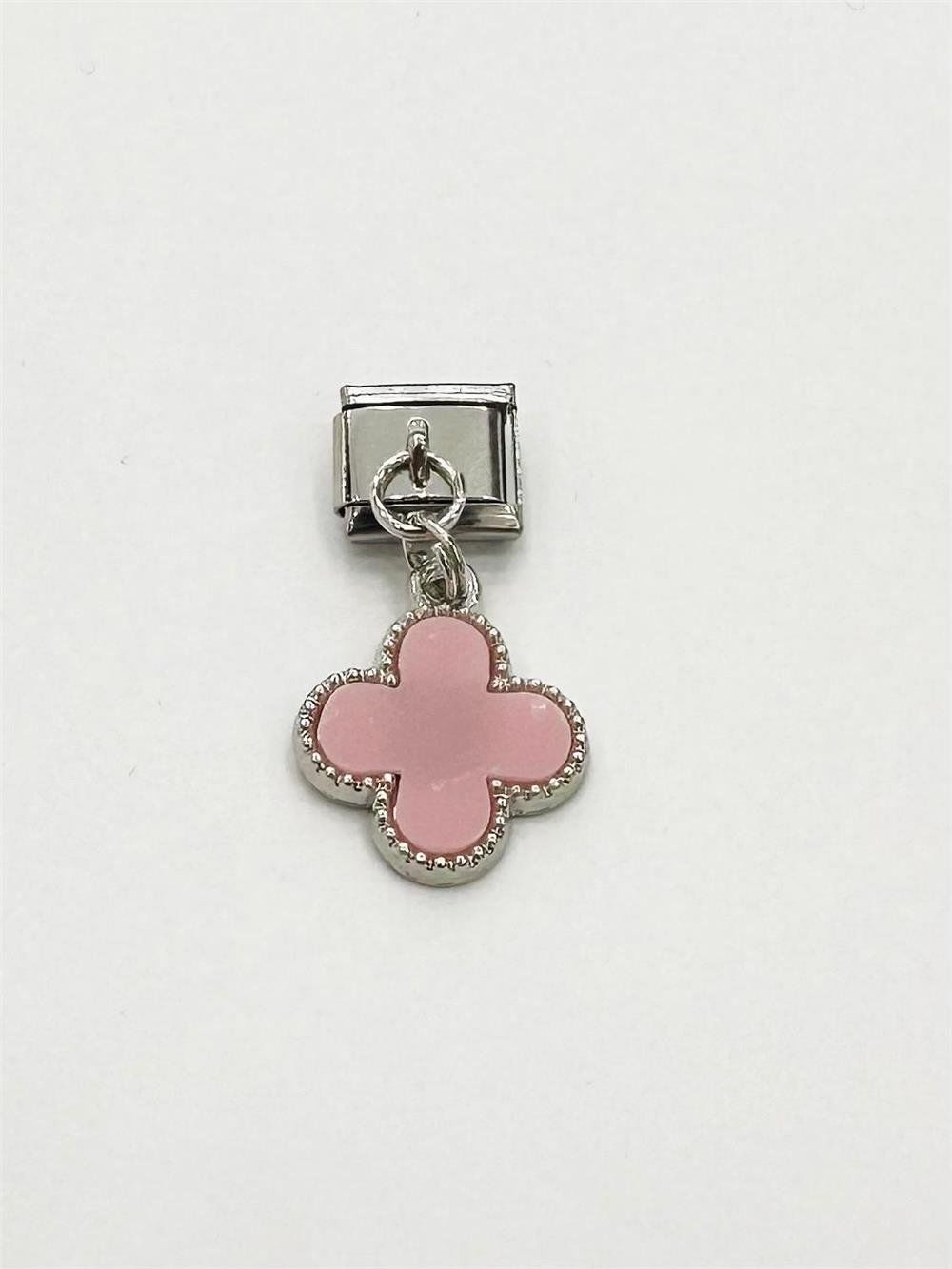 Çelik Charm Yonca Model Pembe Renk