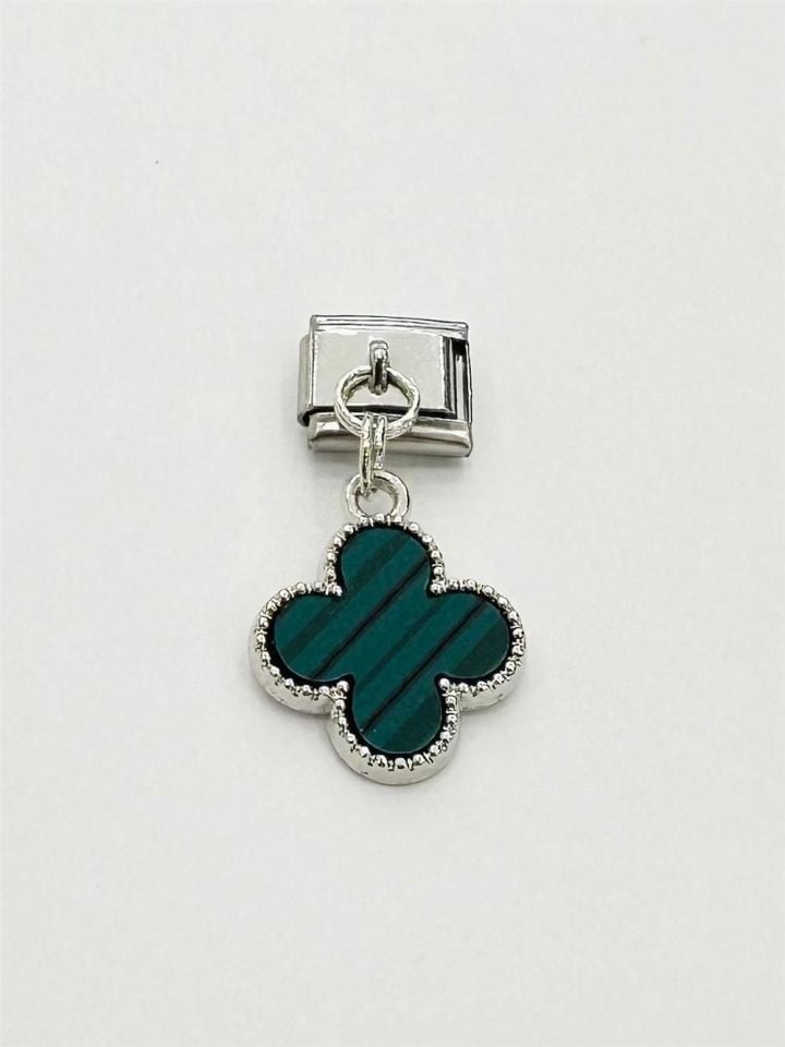 Çelik Charm Yonca Model Yeşil Renk