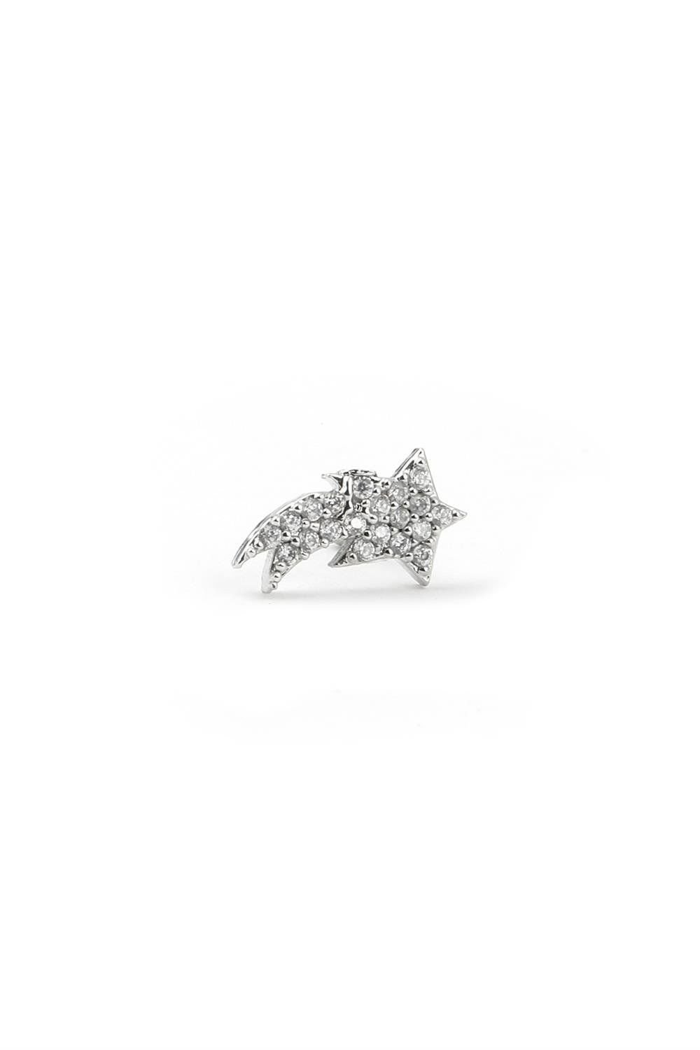 Çelik Tragus Piercing Kayan Yıldız Figürlü Zirkon Taşlı