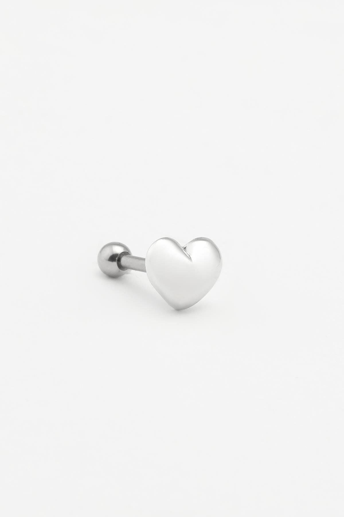 Çelik Tragus Piercing Kalp Figürlü