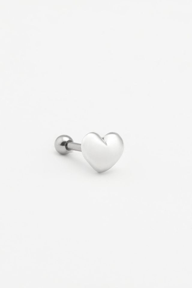 Çelik Tragus Piercing Kalp Figürlü