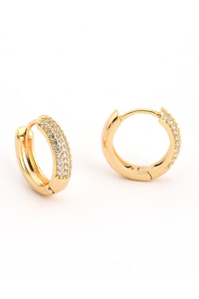 İthal Vip Halka Gold Renk Küpe