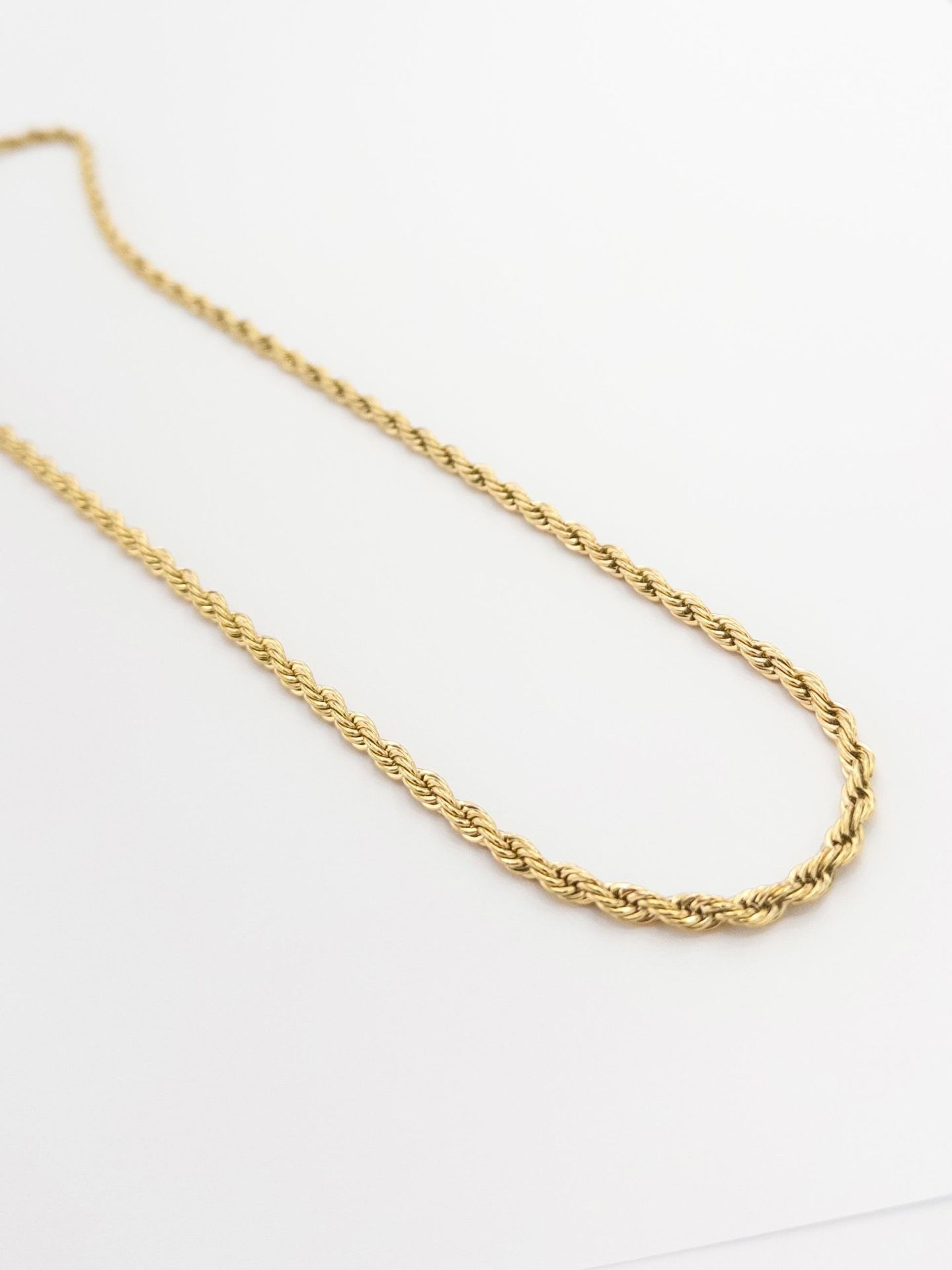 Çelik Burgu Gold Renk Kolye 60 cm 3 mm