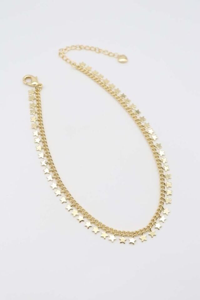 Kadın Yıldız Model Gold Renk Vip Halhal