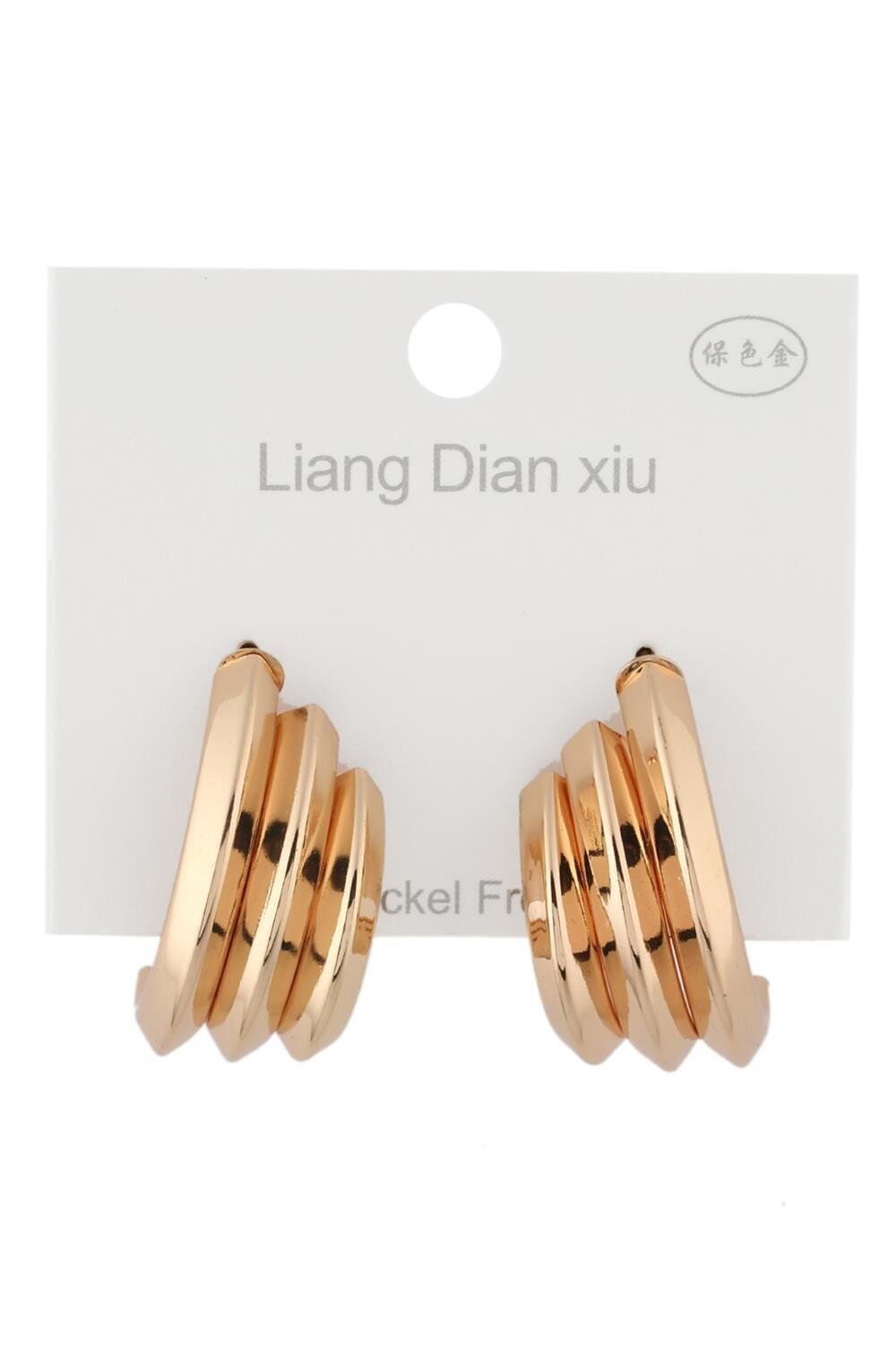 İthal Vip Gold Renk Küpe (Çap 3,5 cm)