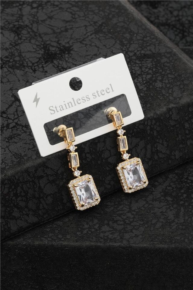 Çelik Baget Model Gold Renk Küpe